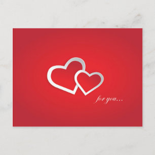 Carte Postale Beaux Coeurs avec texte pour les amoureux