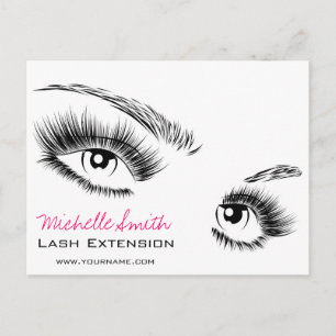 Carte Postale Beaux yeux Longues cils Lash Extension