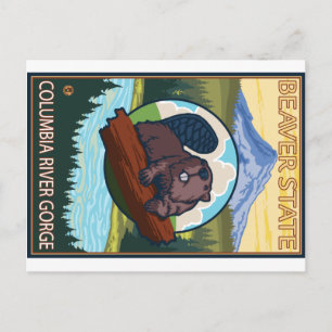 Carte Postale Beaver & Mt Hood - Columbia River Gorge, OU