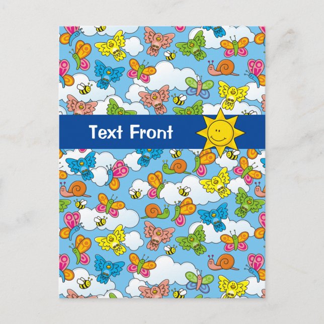 Carte Postale Bébé Animaux Arrière - plan (Devant)