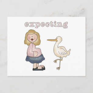 Carte Postale Bébé attendu - T-shirts et cadeaux de cigogne