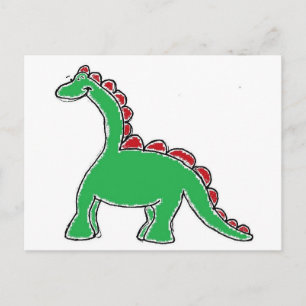 Carte Postale Bébé Brontosaurus Dinosaure Dessin Dessin