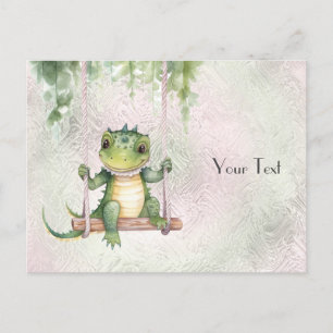 Carte postale bébé crocodile