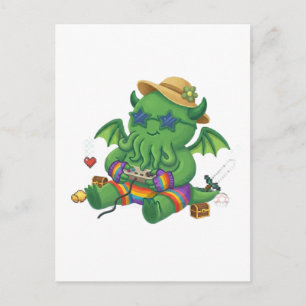 Carte Postale Bébé Cthulhu Joueur