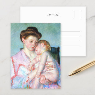 Carte Postale Bébé endormi   Mary Cassatt