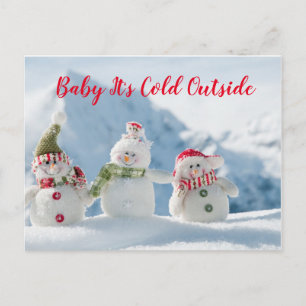 Carte Postale Bébé Il fait froid dehors