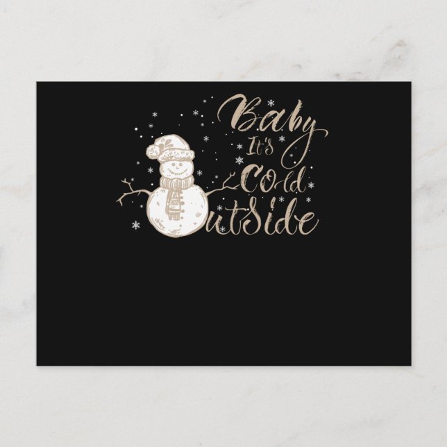 Carte Postale Bébé Il fait froid dehors Snowman Snowmen (Devant)
