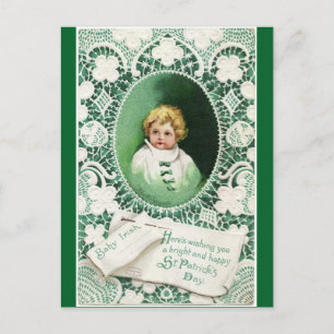 Carte Postale Bébé irlandais Vintage mignon