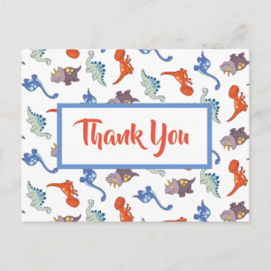 Carte Postale Bébé mignon Dinosaur Motif Merci personnalisé