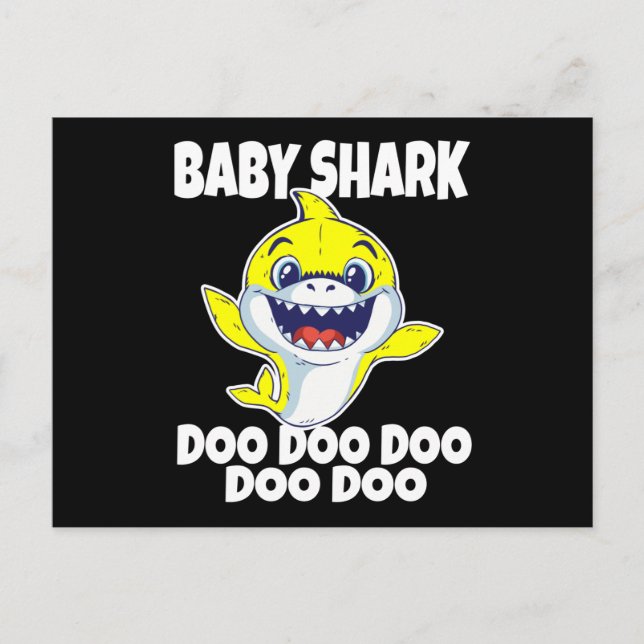 Carte Postale Bébé mignon requin Doo Doo Doo Doo (Devant)