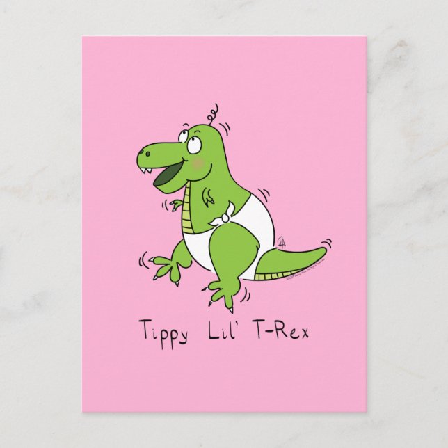 Carte Postale Bébé mignon T-Rex Dinosaur Enfants (Devant)