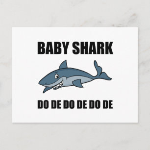 Carte Postale Bébé requin drôle