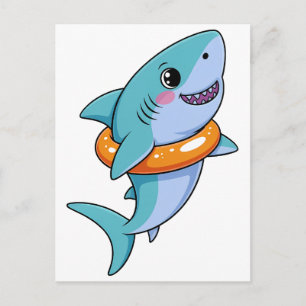 Carte Postale Bébé Requin Mignon Avec Flotteur   Enfants