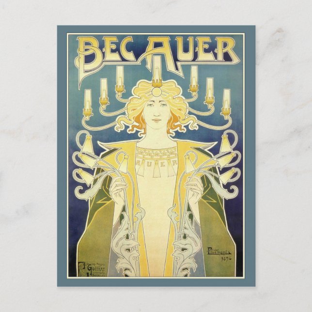 Carte Postale Bec Auer (Bleu) (Devant)