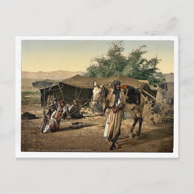 Carte Postale Bédouins et leurs tentes, Terre Sainte Photochro r (Devant)