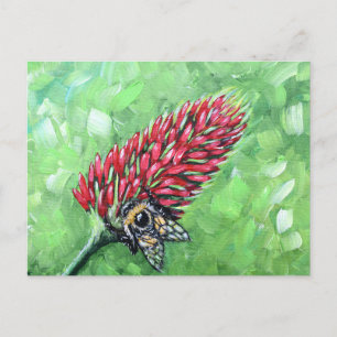 Carte Postale Bee on Crimson Clover Painting