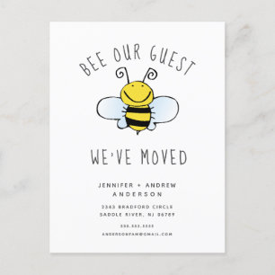 Carte Postale Bee Our Guest Moving Faire-part