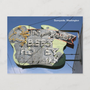 Carte Postale Bee Sign- Sunnyside, Washington