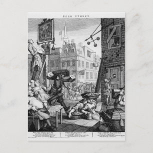 Carte Postale Beer Street, 1751