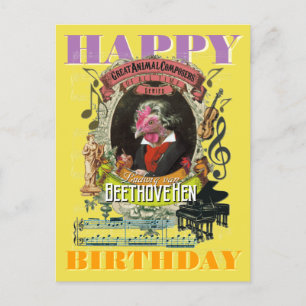Carte Postale Beethovehen Beethoven Joyeux anniversaire