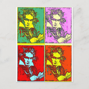 Carte Postale Beethoven pop-art