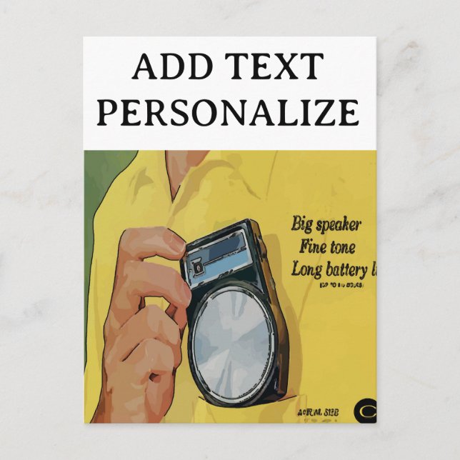 Carte Postale Before Cell Phone, Transistor Radios (Devant)