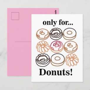 Carte Postale Beignet Donut Sucré Drôle