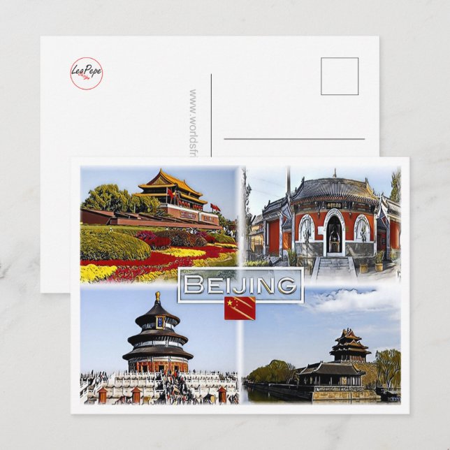 Carte Postale Beijin - Chine - Mosaïque - (Devant / Derrière)
