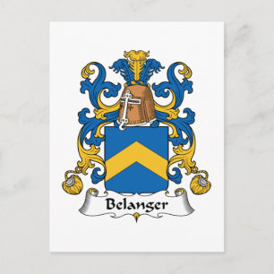 Carte Postale Belanger Family Crest