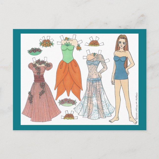 Carte Postale Belethwen Elf Paper Doll (Devant)