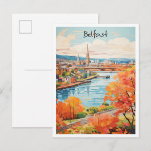 Carte Postale Belfast Irlande du Nord Voyage Ville Esthétique