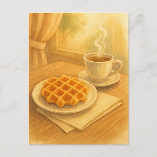 Carte postale Belge Waffle - Un jour sucré en Belg (Devant)