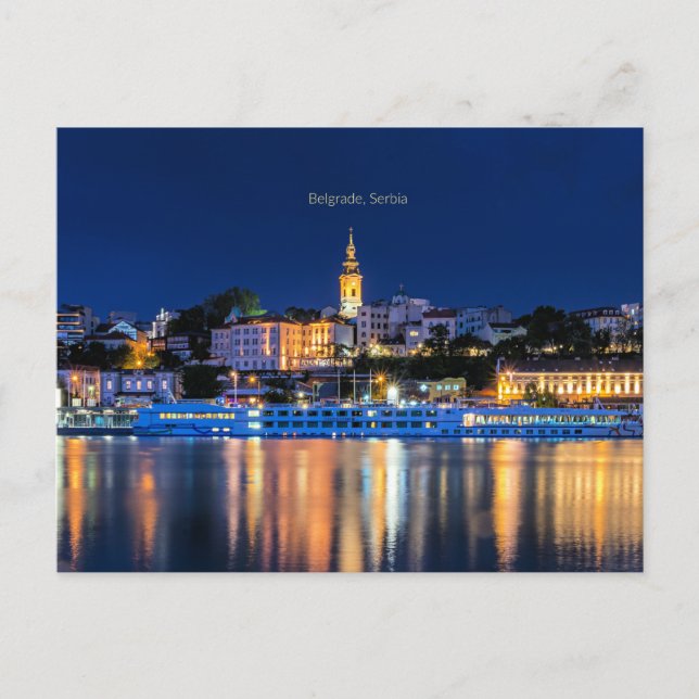 Carte Postale Belgrade, paysage urbain de Serbie (Devant)