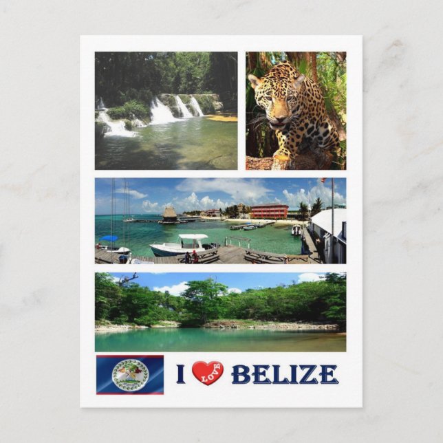 Carte Postale Belize - I Love - (Devant)