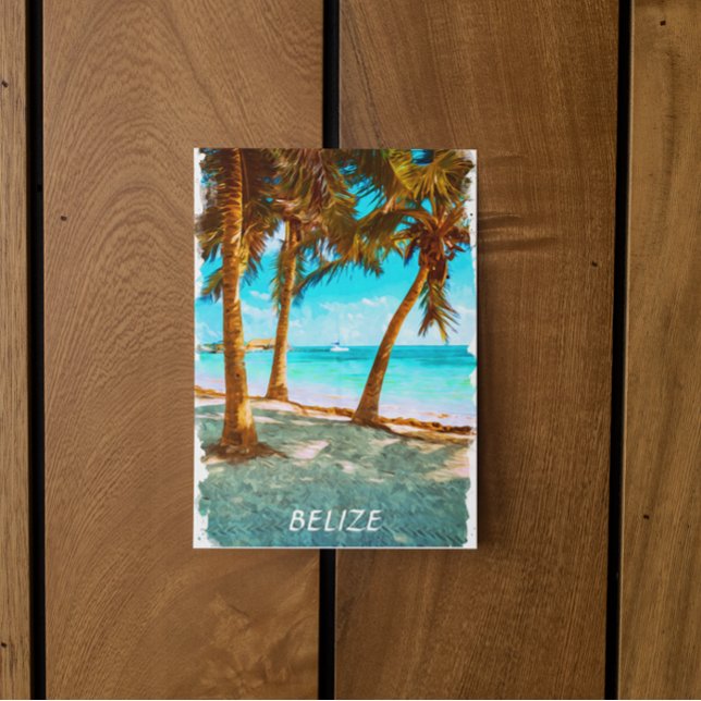 Carte Postale Belize Tropical Beach (belize tropical beach travel postcard)