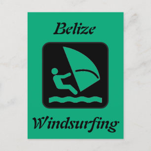 Carte Postale Bélize Windsurf (Long Caye Glover's Reef Atoll)