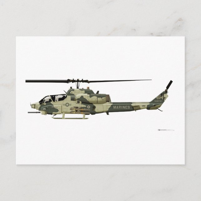 Carte Postale Bell AH-1W Super Cobra (Devant)