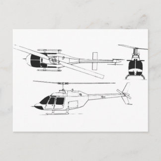 Carte Postale Bell Jet Ranger / TH-