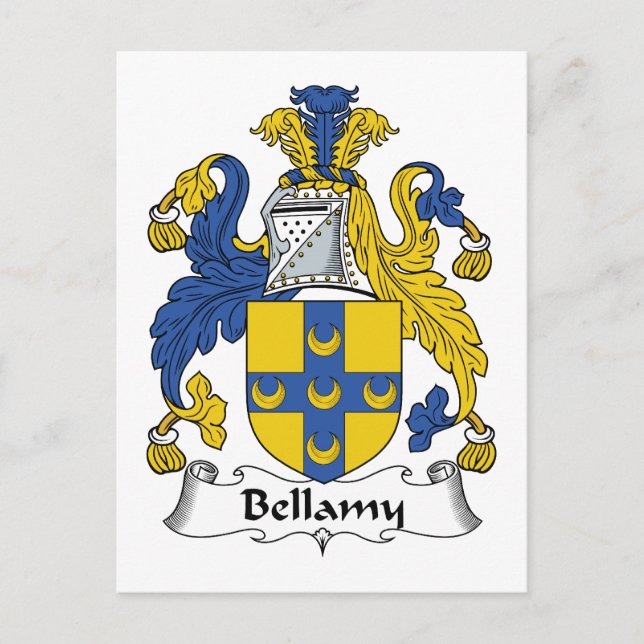 Carte Postale Bellamy Family Crest (Devant)
