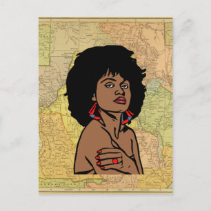 Carte Postale Belle Africaine noire Africaine Femme Afrique Cart
