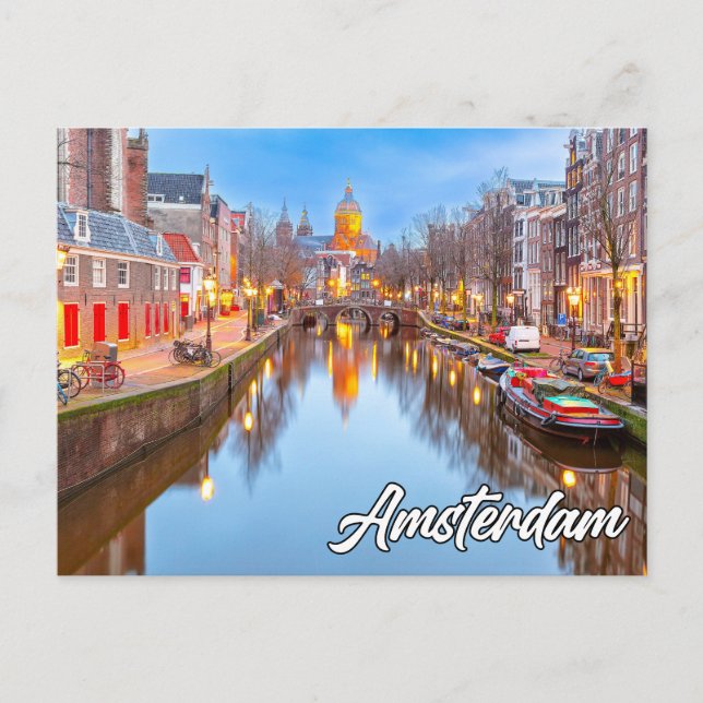 Carte Postale Belle Amsterdam, Pays-Bas (Devant)