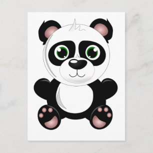 Carte Postale Belle animation de panda bébé dessin animé