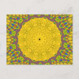 Carte Postale Belle belle africaine Golden Yellow Tribal art