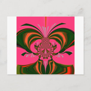 Carte Postale Belle belle Africaine Hot rose rouge or vert