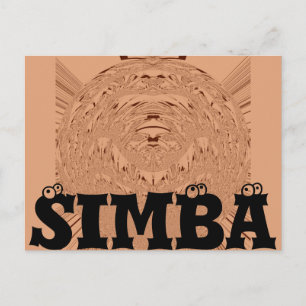 Carte Postale Belle belle Africaine motif vectoriel tête Lion