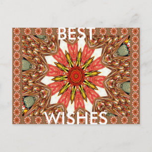 Carte Postale Belle belle asiatique traditionnelle motif