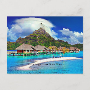 Carte Postale Belle Bora Bora, Polynésie Française