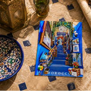Carte Postale Belle Chefchaouen bleue Architecture marocaine