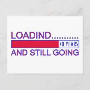 Carte Postale Belle conception d'anniversaire de 70 ans