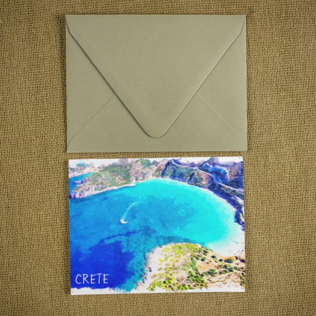 Carte Postale Belle Crète Grèce Panorama Vue (crete greece panorama view postcard)